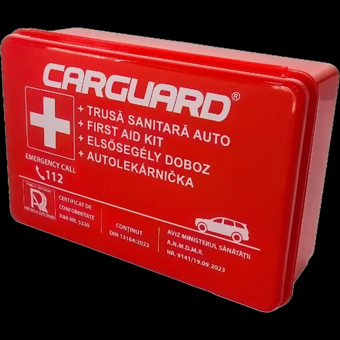 Trusă sanitară auto - Certificat R.A.R. - CARGUARD